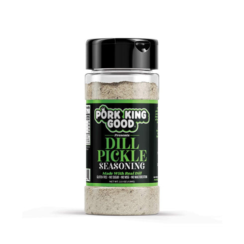 Pork King Good Dill Pickle Seasoning for Cooking & Popcorn - Keto Friendly, Paleo, Gluten Free (Single Shaker)