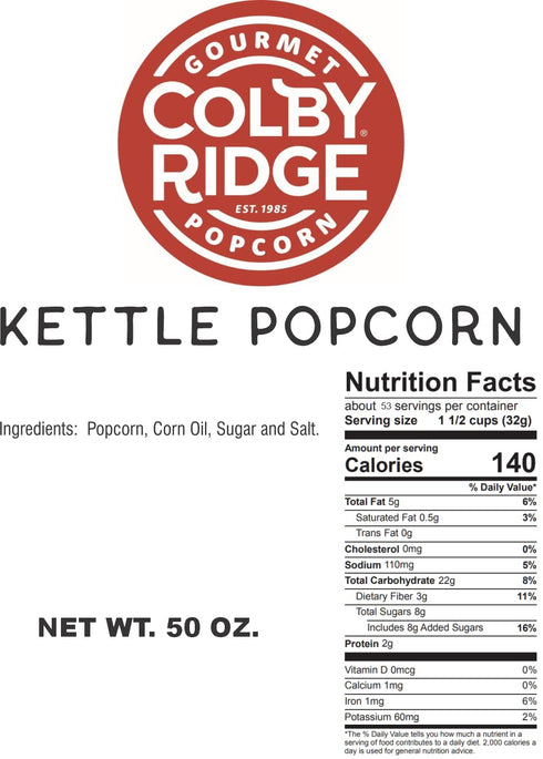 5 80 State Fair Kettle Corn Sweet & Salty Gourmet Popcorn Traditional Hand-Popped Midwest Kernels Gallon Large Bag