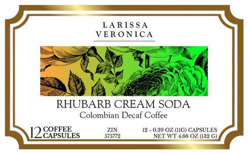 Larissa Veronica (12 575772) 3 Pack Rhubarb Cream Soda Colombian Decaf Coffee (Single Serve K-Cup Pods) (Gourmet
