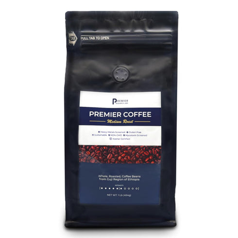 Premier Research Labs Organic Whole Roasted Coffee Beans - Medium Roast, From