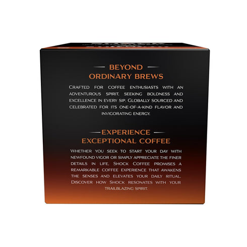 30 count Shock Coffee Extra Strength Cups - Bold all Arabica Med-Dark Roast - Fresh Look - Richer Taste