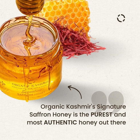 Generic 250 Organic Kashmir Signature Saffron Honey Organic Saffron Thread Honey Kesar Honey Gram