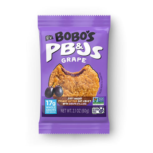 Bobo's Grape PB&J, Gluten Free, Non-GMO, Whole Grain Oats | Snack Bars