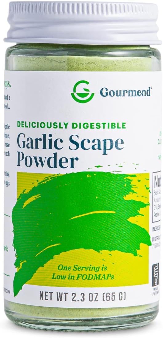 Garlic Scape Powder - 100% Natural, Gluten Free, Monash Certified Low FODMAP, No Fillers or Corn Starch