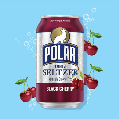 Polar Seltzer 20 Pack 12 oz of Black Cherry Premium Sparkling Water fl Aluminum Can