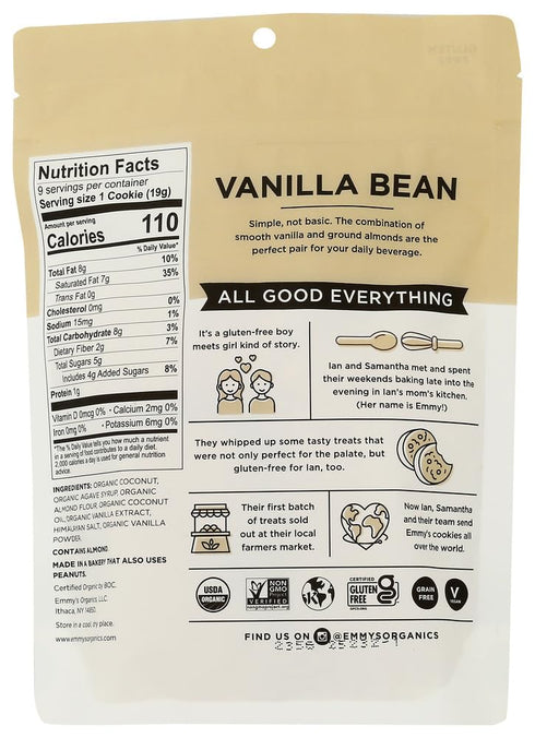 EMMY 6 OZ S Organic Vanilla Bean Coconut Cookies