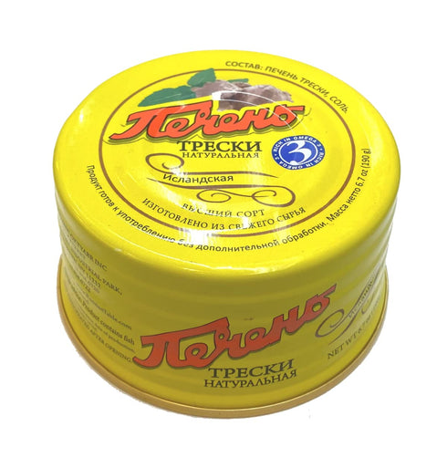 Generic 6.7oz/190g (Pack 6) 3, Icelandic Natural Cod Liver, Cans of with Omega Wild Caught, in own Oil