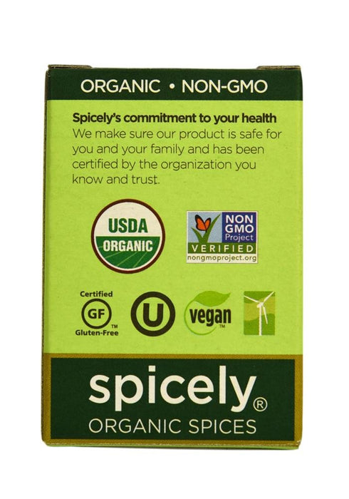 Spicely Organics Turmeric Powder, 0.45 Ounce ecoBox, Certified Gluten Free