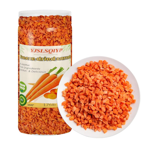 YJSLSQIYP Freeze-Dried Diced Carrots - 1.76lb (28oz) Jar | Long Shelf Life Pantry