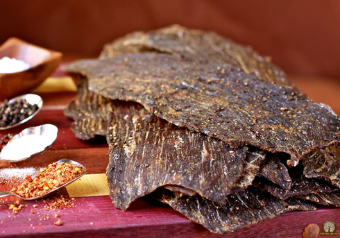 16oz Mahogany Smoked Meats: Peppered Beef Jerky