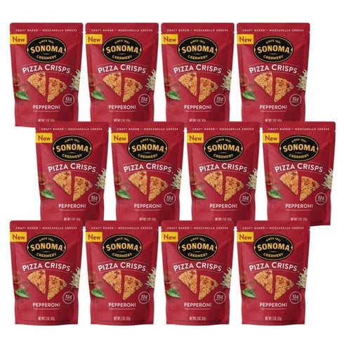 Sonoma Creamery - Pizza Crisps, Pepperoni, 2 Oz (12 Count) | Savory
