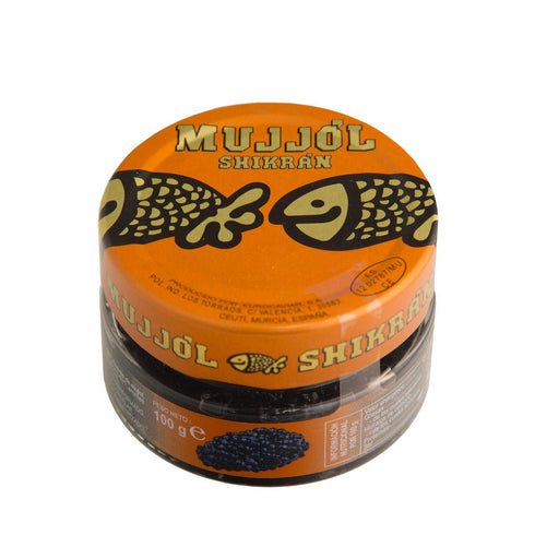 pack: 4 0.88 oz Eurocaviar - Shikran - Sampler x Mullet Roe Black Caviar Pearls + Mullet Roe Red Caviar Pearls + Smoked