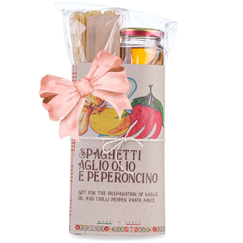 Artigiani dei Sapori Spaghetti Pasta Gift Set with Garlic, Oil & Chili