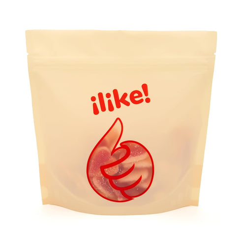 Gummy 1-Pound Gummies Peach Hearts Candy | Bag | Sweet and Sour Dye Free Candy Hearts | Soft Peach for Gifting
