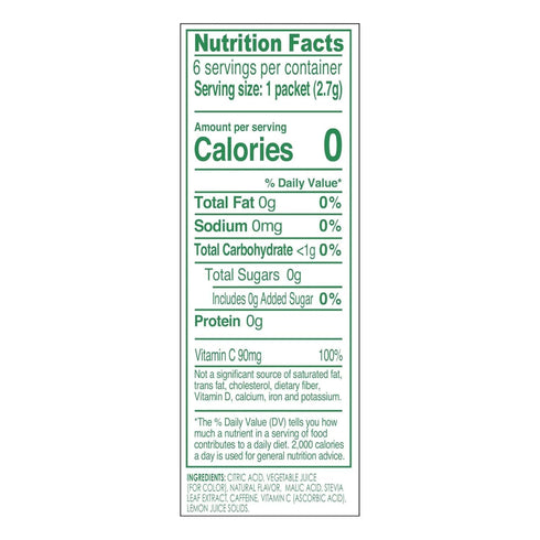 6ct (Pack 1) True Lemon Blueberry Acai of - Energy Drink Powder Mix - Sugar Free Energy Drinks
