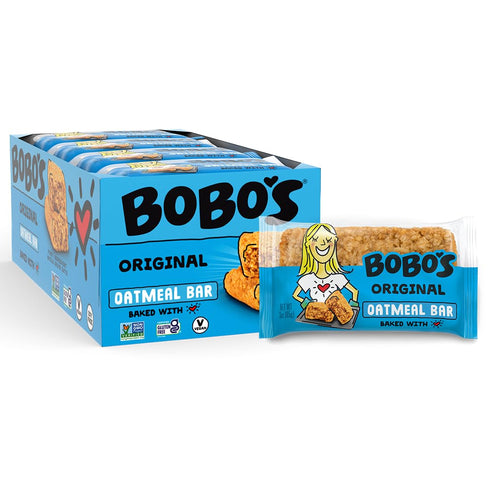 (12 Bobo's Original Oat Bars, Simple Ingredients, Whole Grain Oats, Plant Based, Gluten Free Breakfast Bars, Non-GMO