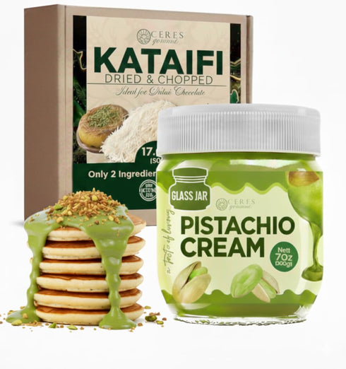 Kataifi Shredded Fillo Dough & Pistachio Butter Spread Bundle for Dubai Chocolate,