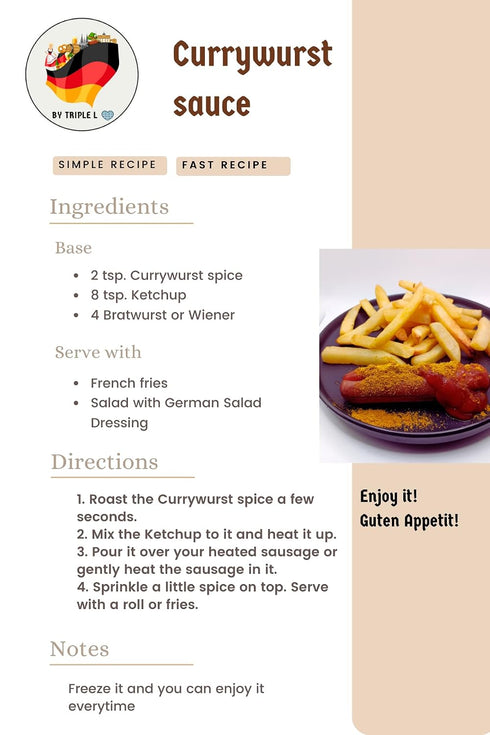Generic 150g (5.3 oz) German Curry Spice Powder Currywurst Seasoning - Mild German Curry Powder - Traditional Curry