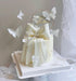 50Pcs Edible Wafer Cupcake Toppers, Cake DIY White Blank Butterfly Cake Decoration Birthday Mix Size