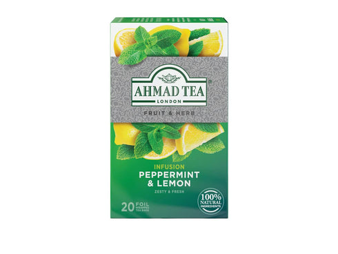 Ahmad Tea Peppermint & Lemon Tea, 20 Bags, 30g