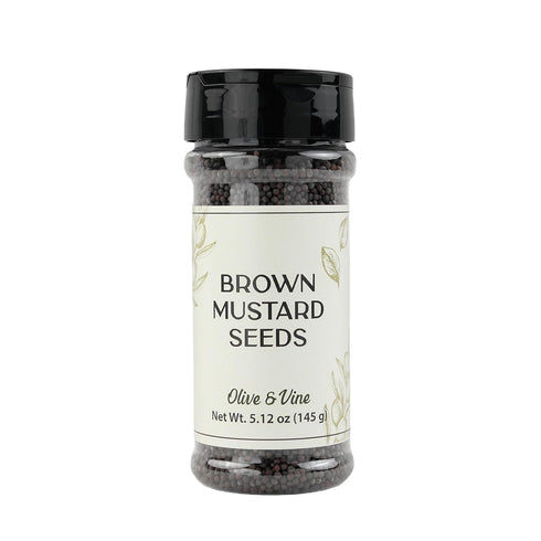 Olive & Vine Brown Mustard Seeds, Bold Flavor, For Pickling & Cooking,