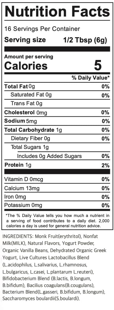 8 14 4 4oz 16 Pumjil Vanilla Yogurt Smoothie Mix, Sugar-Free Sweetened with Monk Fruit, Billion Probiotic Live