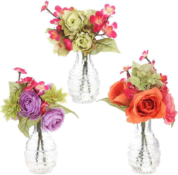 RAZ Imports Home Sweet Home 9" Mixed Floral Arrangement, Assortment of 3