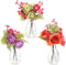 RAZ Imports Home Sweet Home 9" Mixed Floral Arrangement, Assortment of 3