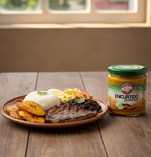 Tio Pelon 262g To Peln Pickled Vegetables in Mustard Sauce - Pickled Onions, Pickled Carrots, Cucumbers & Habanero