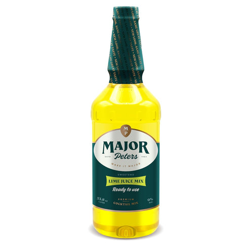 Major Peters' Sweetened Lime Juice, Only Add Spirits & Garnishes for Ideal