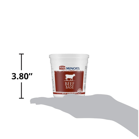 0 16 oz (Pack 3) Minor's Beef Base, Great for Soup Broth and Sauces, Grams Trans Fat, No Added MSG, Tub