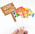 TUKIMA 21 PCS Pastel Blue Fishing Cake Toppers for Birthday & Baby Shower Parties
