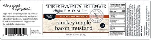 10.8 Terrapin Ridge Farms Smokey Maple Bacon Mustard with Bold Spices Ounce Jar