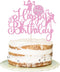 Microphone Happy Birthday Cake Topper-Music Lover Birthday DecorationsGlitter Host Music Cake Decor