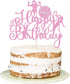 Microphone Happy Birthday Cake Topper-Music Lover Birthday DecorationsGlitter Host Music Cake Decor