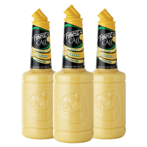 Finest Call Premium Banana Puree Drink Mix, 1 Liter Bottle (33.8 Fl
