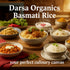 (2lb) Darsa Organics White Basmati Rice - USDA Organic Long Grain White Rice from India - Premium Aromatic & Fluffy