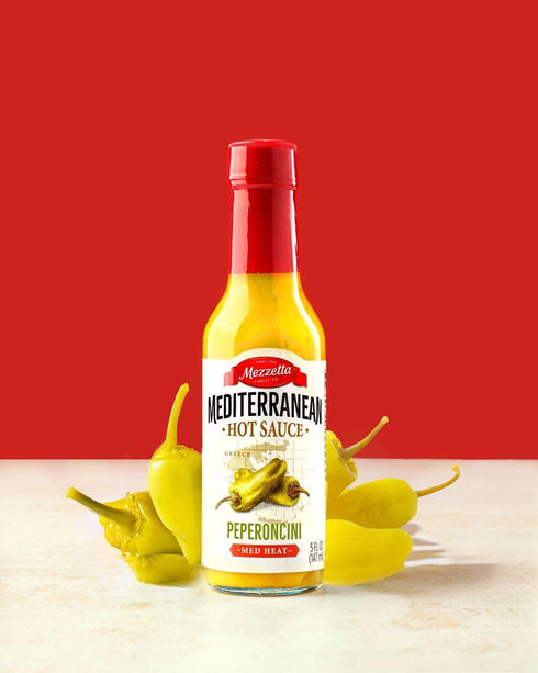 5 Oz Pack 2 Mezzetta Peperoncini Sauce - Mediterranean Hot Sauce for Chicken, Grilled Veggies, Pizza, Pastas - Medium