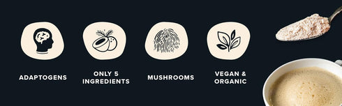 Rising Tide Organic Mushroom Superfood Creamer - Coconut Milk Powder, Lions Mane Mushrooms & MCT Oil, Dairy Free