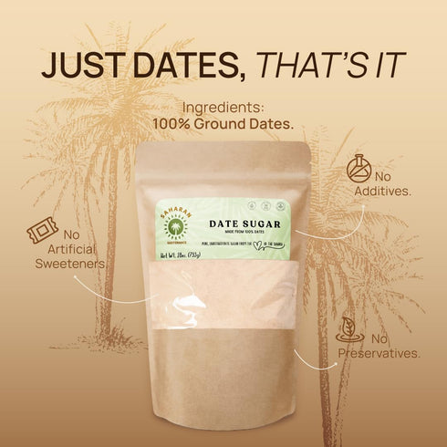 Natural Saharan Date Sugar - Sweeten Your Dishes