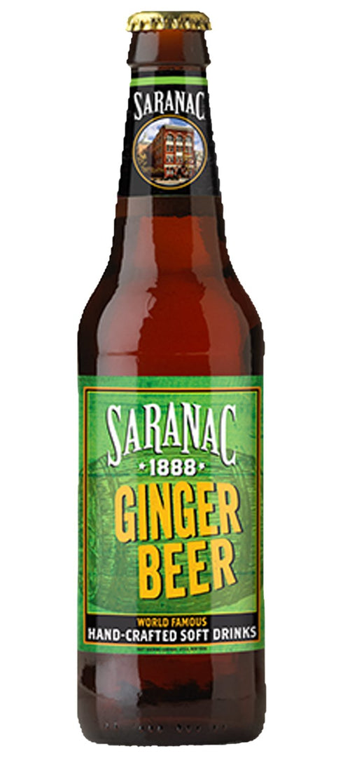 Saranac 12 oz (12 World Famous Hand-Crafted Ginger Beer Soda Soft Drink, fl Glass Bottles)