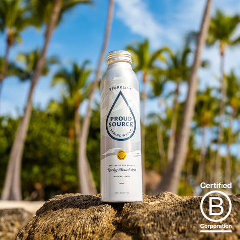 16oz (6 pack) Proud Source Sparkling Spring Water, Natural Minerals and Light Bubbles, Bottles