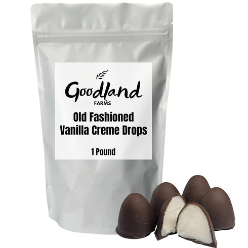 Old Fashioned Chocolate Covered Vanilla Creme Drops | 1 Pound Bag |