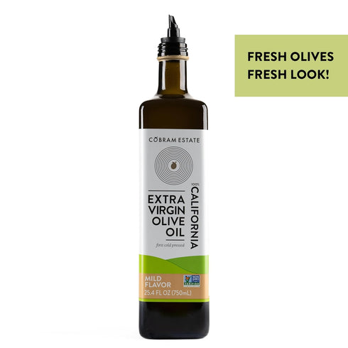 100% 750ml 750 ml (Pack 1)) Cobram Estate Mild California Extra Virgin Olive Oil, First Cold Pressed, Non-GMO, Keto