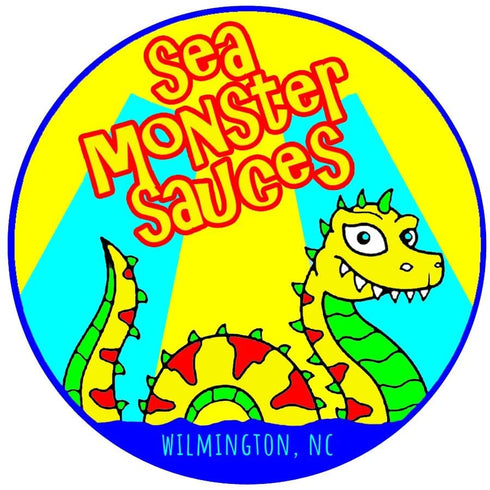 Sea Monster Sauces 1 1 1 Sampler - Bottle Surfer Slappin! Sauce - Bottle Danger Berry - Bottle Lift Up Hot Sauce