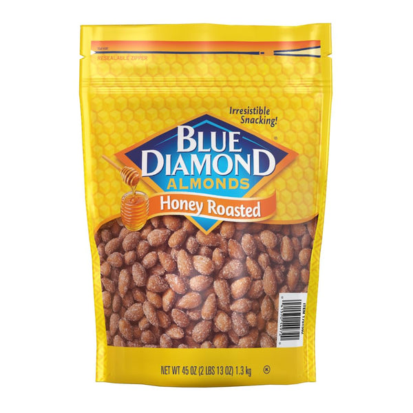 Blue Diamond Growers Blue Diamond Almonds, Honey Roasted Flavored Snack Nuts Bonus Size Bag Great