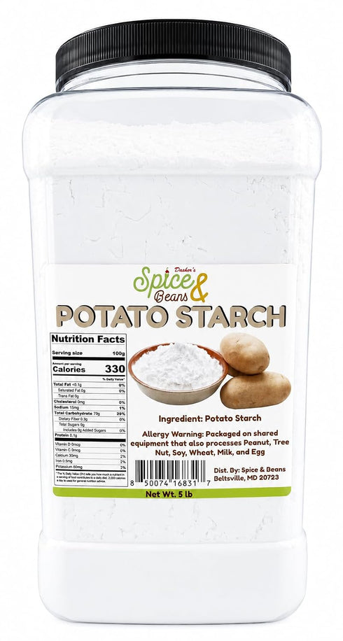 Potato Starch | Fine White Powder Thickener for Sauces, Soups, Gravies, Baking,