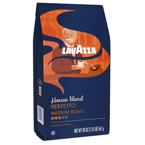 Packet, 100% 20 (Pack 2) Lavazza Perfetto Ground Coffee Blend, Dark Roast, Value Caramel flavor with Dark and Velvety
