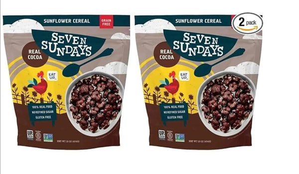 Generic Seven-sundays sunflower cereal, real cocoa, 16 OZ(454g) - (Pack of 2) (Grain