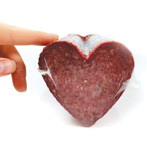 2.5 lb D'Amour Dry Aged Salami by Piller's, Heart Shaped Sausage (Black Kassel) Canada, approx.